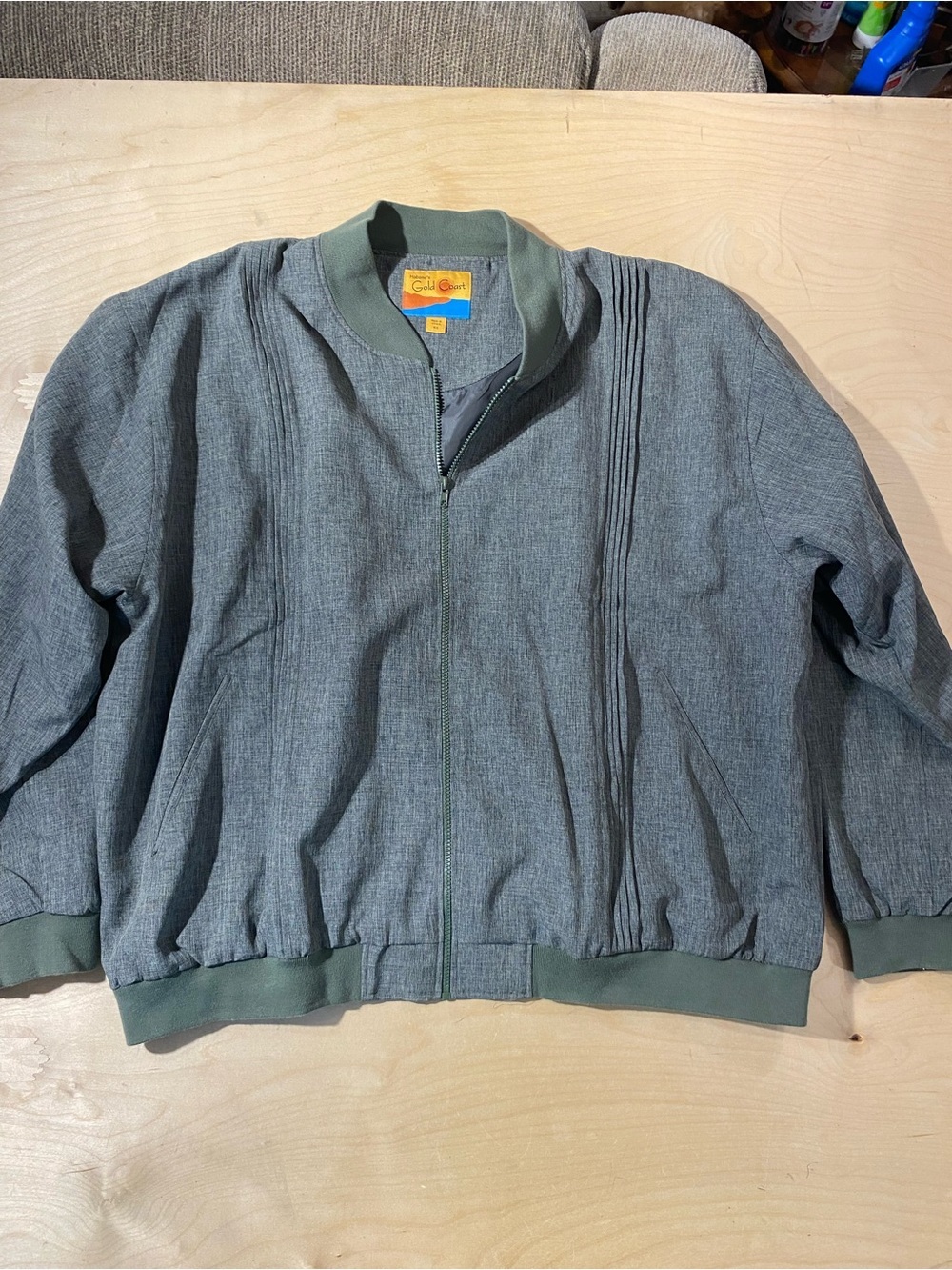 Haband Gold Coast Gray Zip Up Jacket 4X (RS)